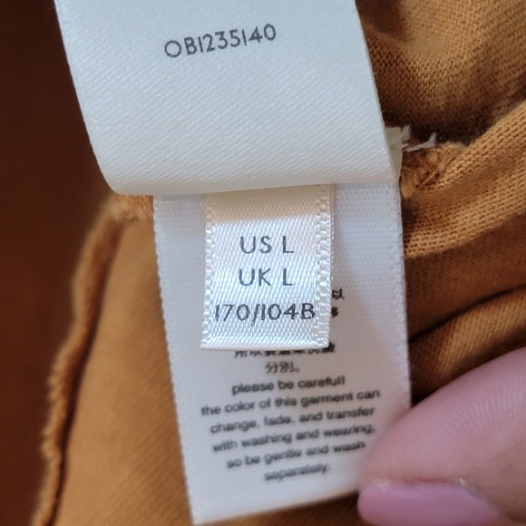 We the Free Large Long Sleeve Mustard Brown Cotton Mockneck Oversize OB1235140 - Picture 13 of 13